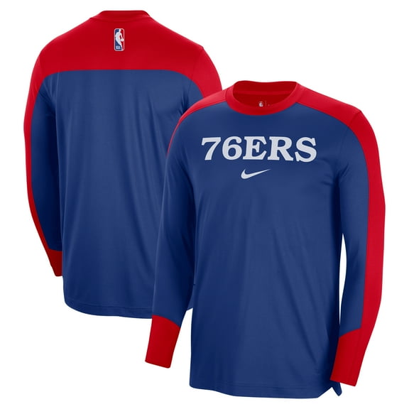 Men's Nike Royal Philadelphia 76ers 2024/25-Authentic Pre-Game Legend Long Sleeve Shooting Shirt