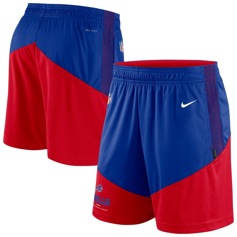Men s Nike Royal Red Buffalo Bills Sideline Primary Lockup Performance Shorts Walmart