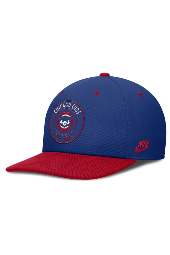 Men's Nike Royal/Red Chicago Cubs Cooperstown Collection Pro Dri-FIT Snapback Hat