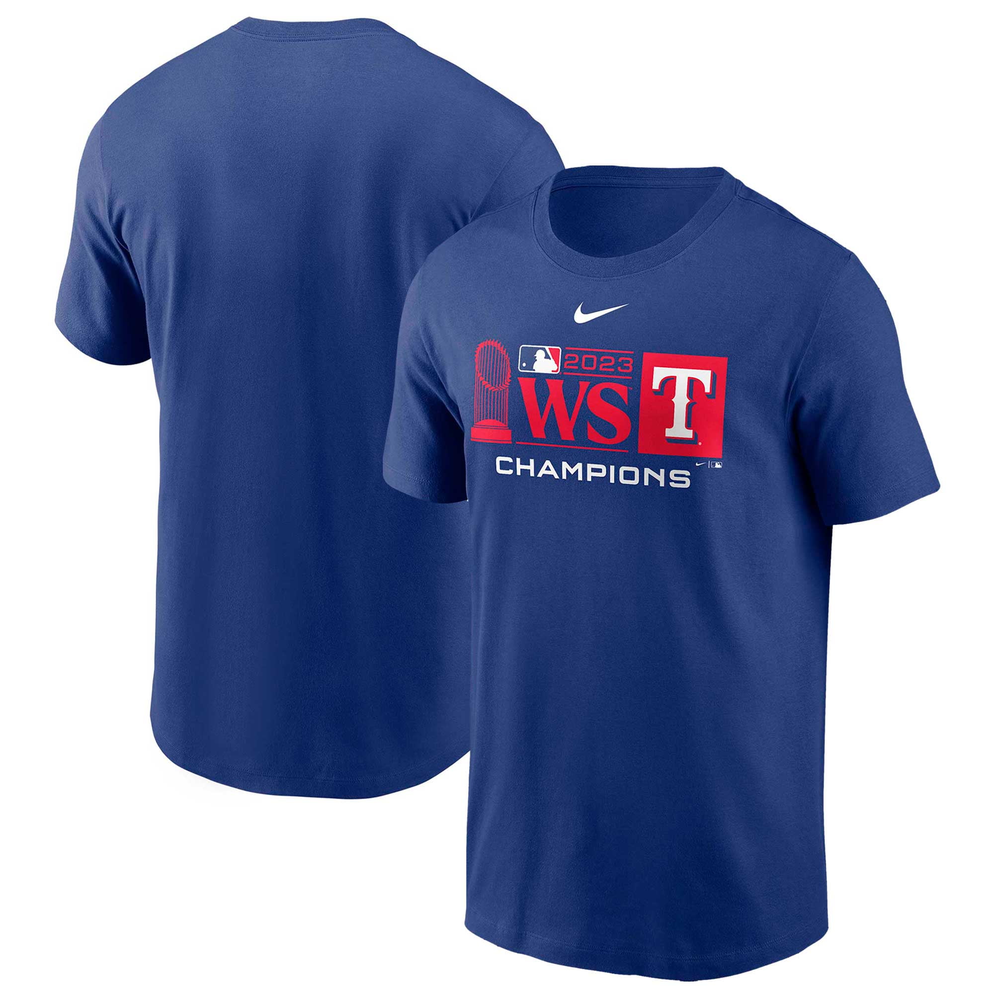 Men's Nike Royal Texas Rangers 2023 World Series Champions Trophy Lock ...