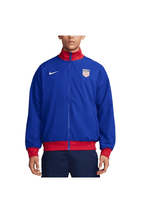 Men's Nike Royal USMNT 2024 Strike Anthem Full-Zip Jacket