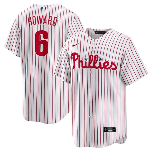 Men's Nike Ryan Howard White Philadelphia Phillies Replica Player Jersey