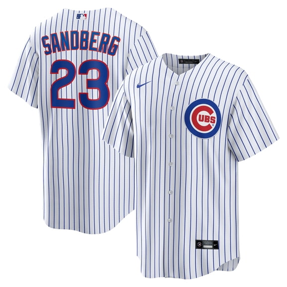 Men's Nike Ryne Sandberg White Chicago Cubs Home Retired Player Replica Jersey