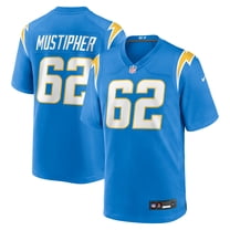 Men's Nike Sam Mustipher Powder Blue Los Angeles Chargers Team Game Jersey