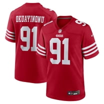 Men's Nike Sam Okuayinonu Scarlet San Francisco 49ers Team Game Jersey
