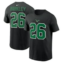 Men's Nike Saquon Barkley Black Philadelphia Eagles Player Name & Number T-Shirt