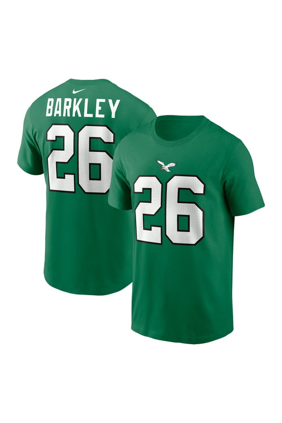 Men's Nike Saquon Barkley Kelly Green Philadelphia Eagles Player Name & Number T-Shirt