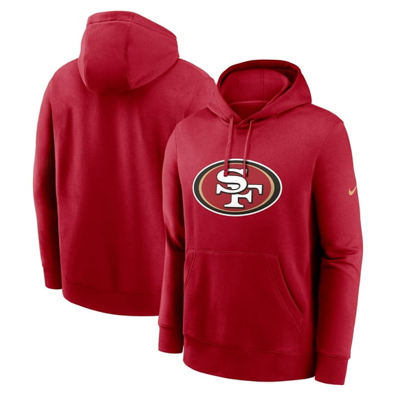 Men's Nike Scarlet San Francisco 49ers Primetime-Club Logo Hoodie