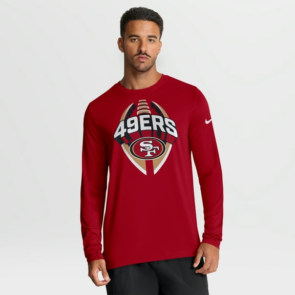 Men's Nike Scarlet San Francisco 49ers Primetime Legend Icon Performance Long Sleeve T-Shirt