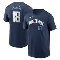 Men's Nike Sh-ta Imanaga Navy Chicago Cubs Fuse Name & Number T-Shirt