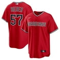 thumbnail image 1 of Men's Nike Shane Bieber Red Cleveland Guardians Alternate 2 Replica Jersey, 1 of 3