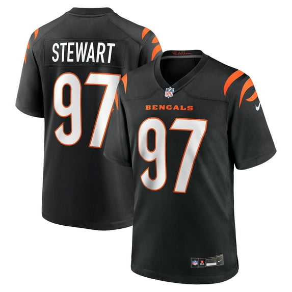 Men's Nike Shemar Stewart Black Cincinnati Bengals Team Game Jersey