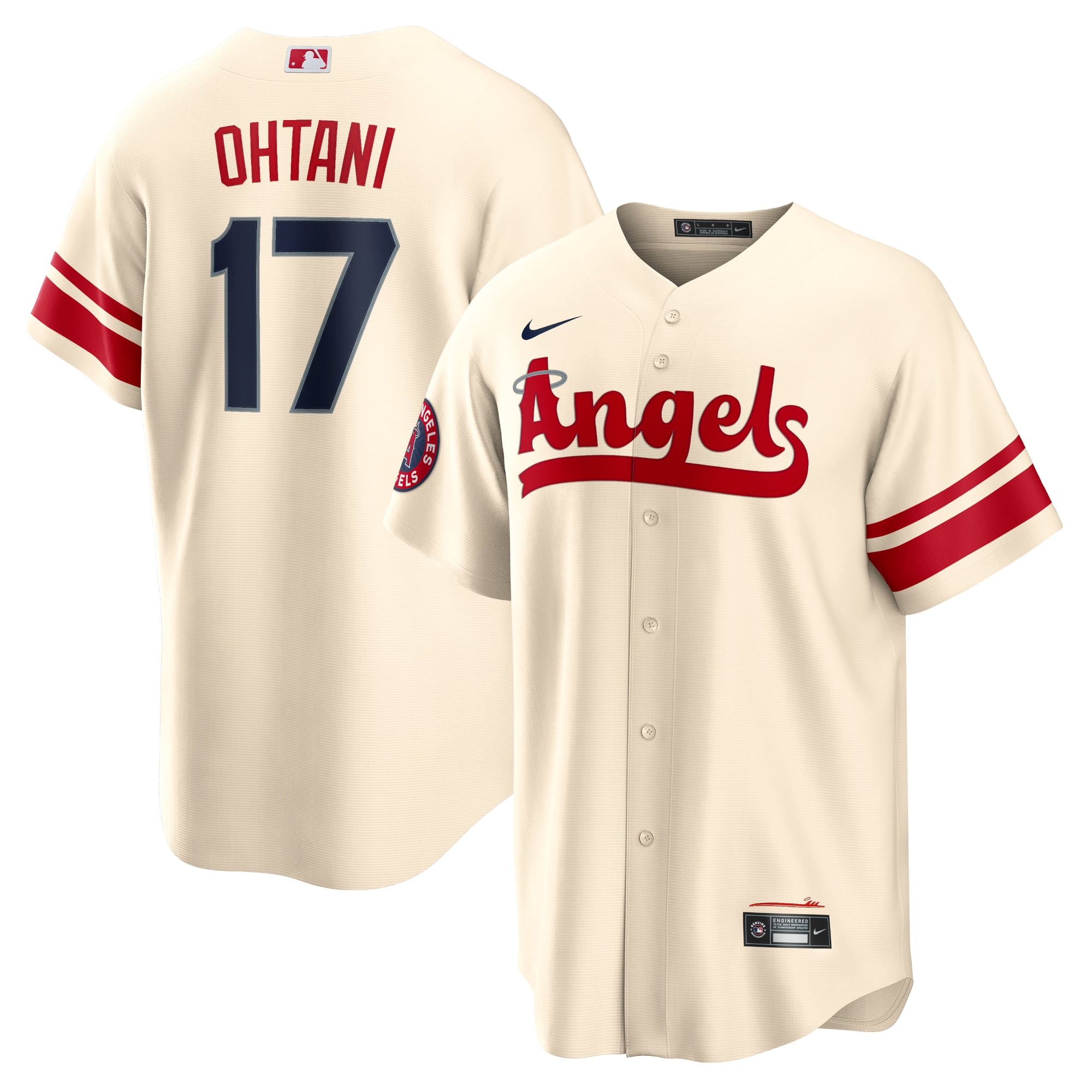 Men's Nike Shohei Ohtani Cream Los Angeles Angels 2022 City Connect Replica Player Jersey