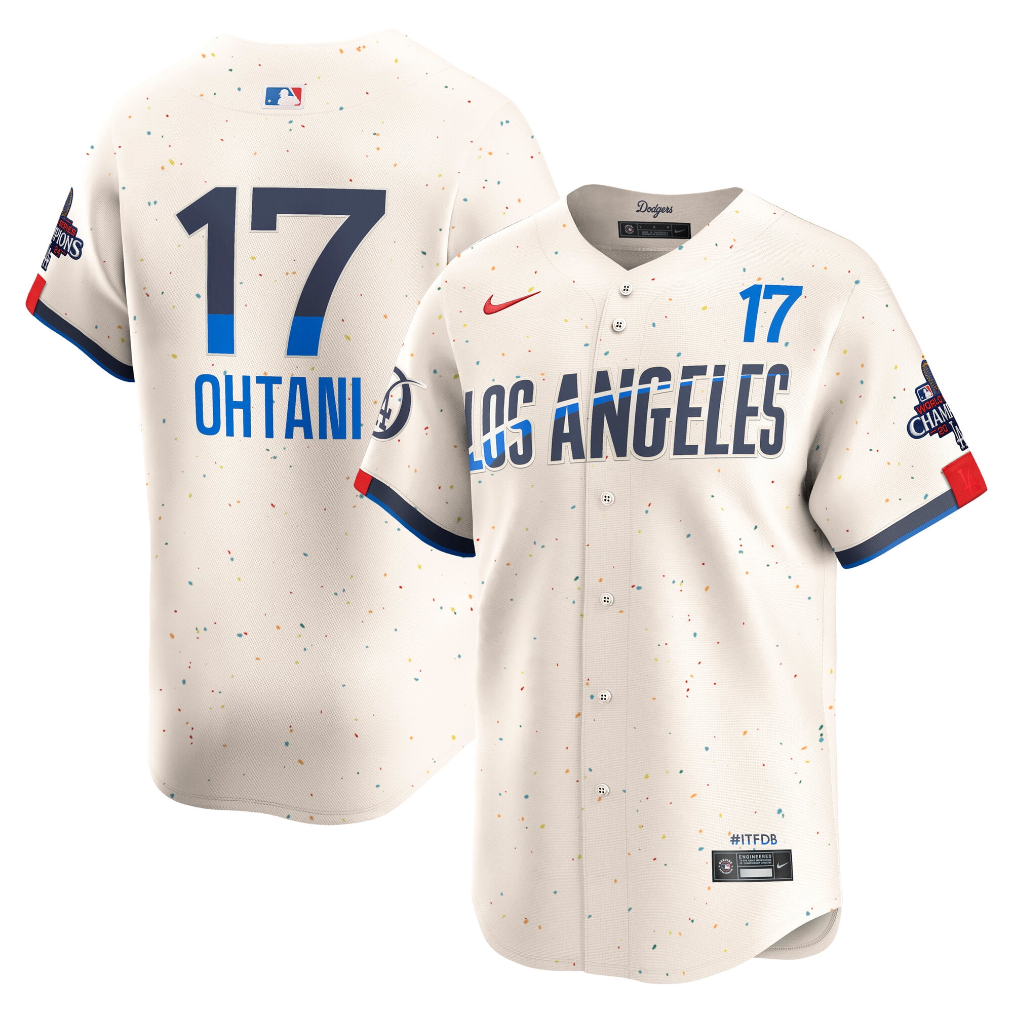 Men's Nike Shohei Ohtani Cream Los Angeles Dodgers 2024 World Series