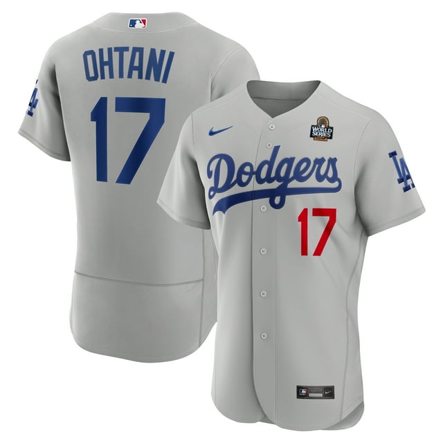 Men's Nike Shohei Ohtani Gray Los Angeles Dodgers 2024 World Series