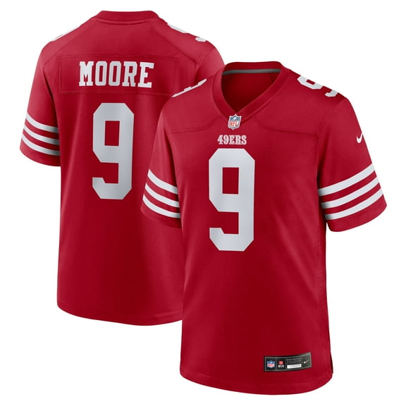 Men's Nike Skyy Moore  Scarlet San Francisco 49ers Team Game Jersey