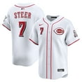 thumbnail image 1 of Men's Nike Spencer Steer White Cincinnati Reds Home Limited Player Jersey, 1 of 3