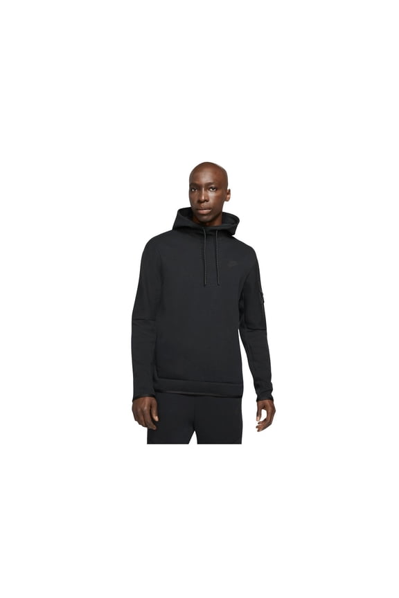 Men's Nike Sportswear Black Tech Fleece Pullover Hoodie (DD5174 010) - XL