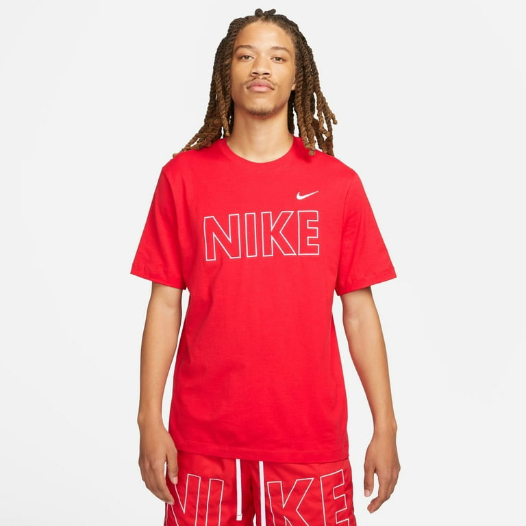 Red nike graphic tees on sale