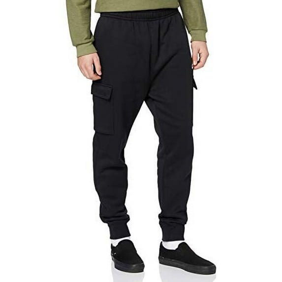 Men's Nike Sportswear Club Fleece Cargo Pants Color: Black White Size: M