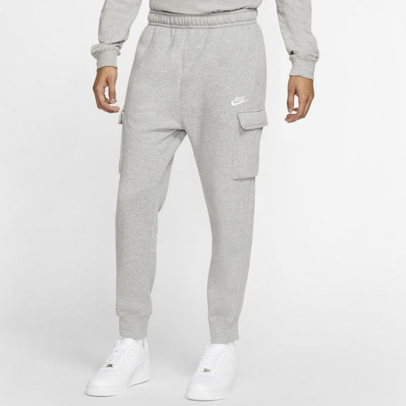 Men's Nike Sportswear Club Fleece Cargo Pants Color: Dark Gray Heather Size: S