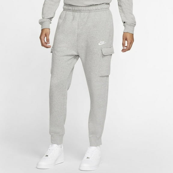 Men's Nike Sportswear Club Fleece Cargo Pants Color: Dark Gray Heather Size: S