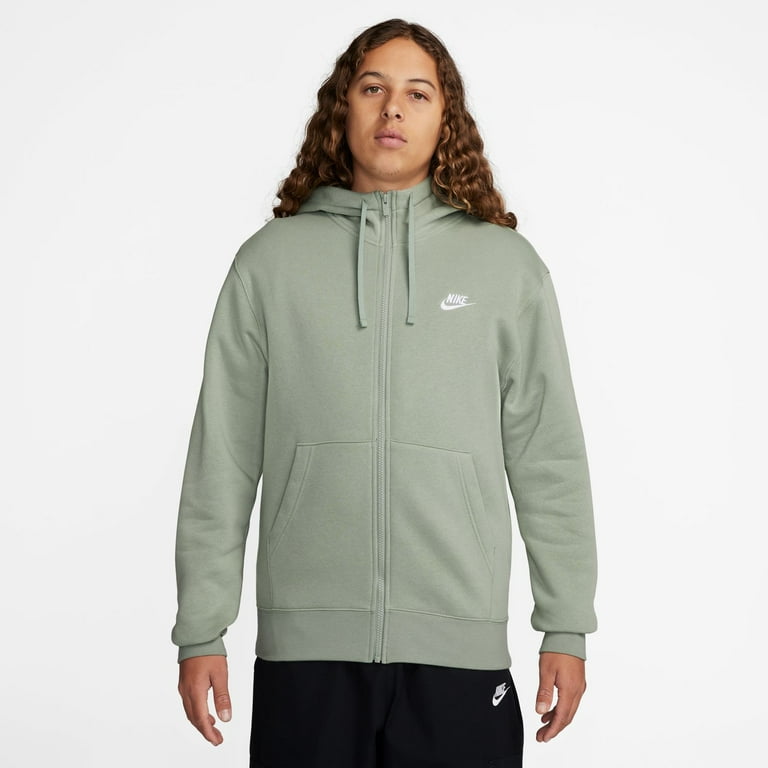 Men s Nike Sportswear Club Fleece Full Zip Hoodie Color Jade Horizon Size M Walmart