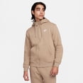thumbnail image 1 of Men's Nike Sportswear Club Fleece Full-Zip Hoodie Color: Khaki Size: M, 1 of 4