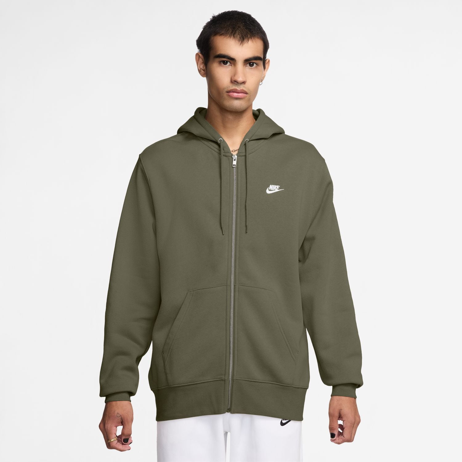 nike sportswear club fleece olive grey