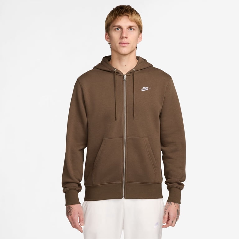 Men's Nike Sportswear Club Fleece Full-Zip Hoodie Color: Mosswood Men's Nike Sportswear Club Fleece Full-Zip Hoodie Color: Mosswood