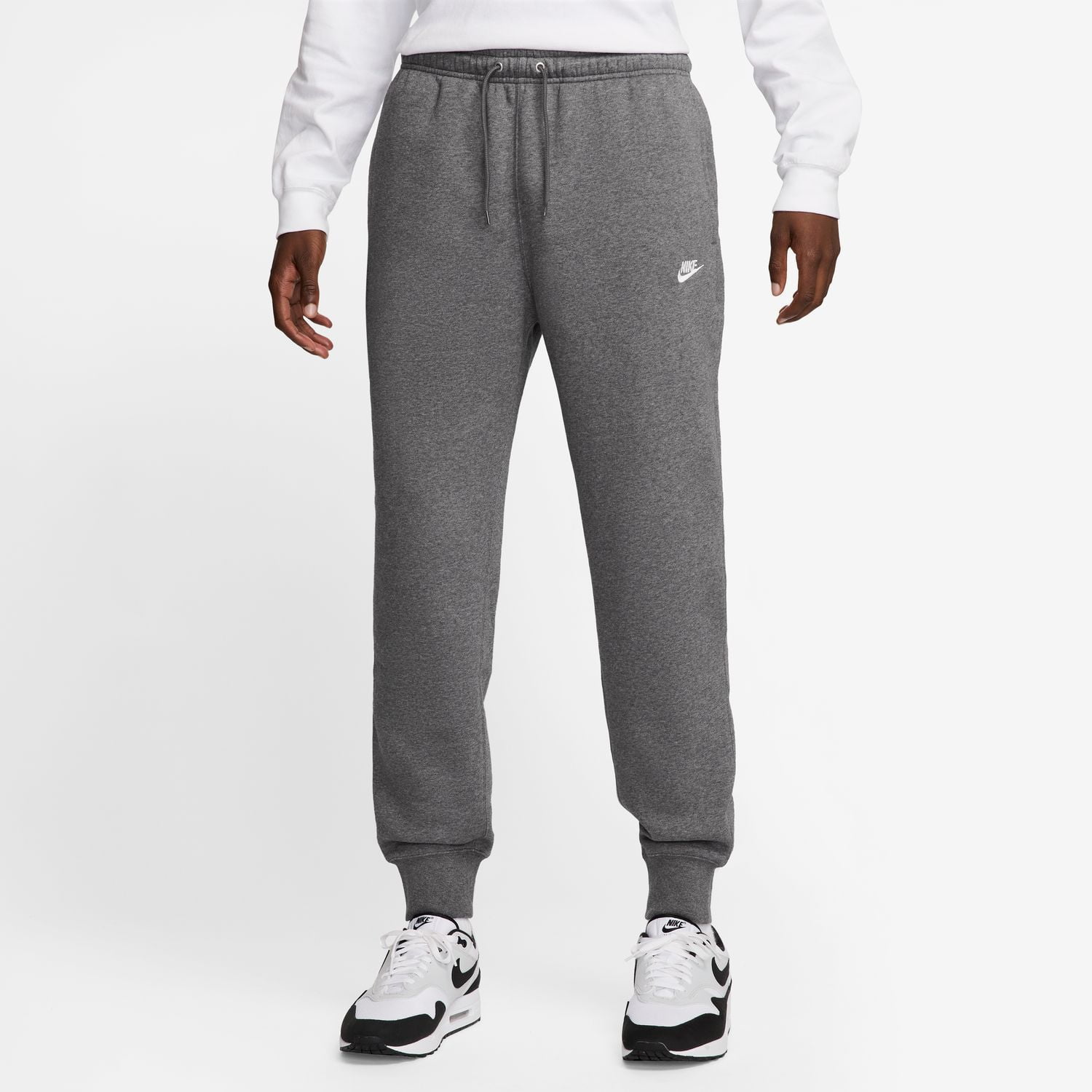 Men's Nike Sportswear Club Fleece Joggers Color: Charcoal Heather Size: XL - Walmart.com