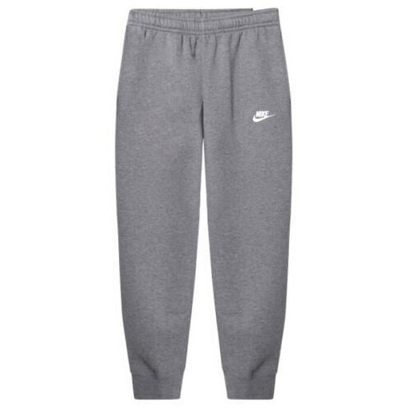 Men's Nike Sportswear Club Fleece Joggers Color: Charcoal Heather White Size: L