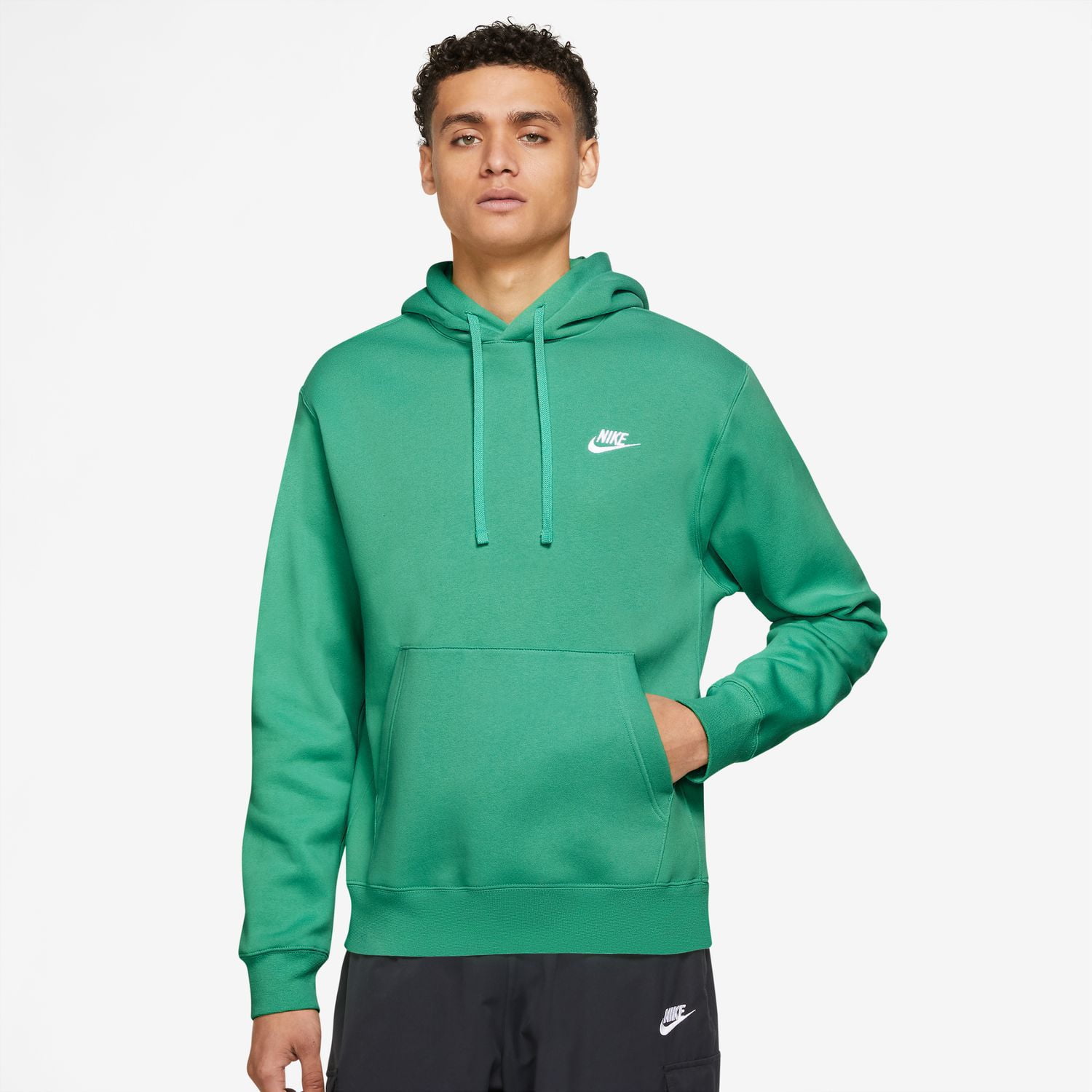 Men's Nike Sportswear Club Fleece Pullover Hoodie Color: Malachite
