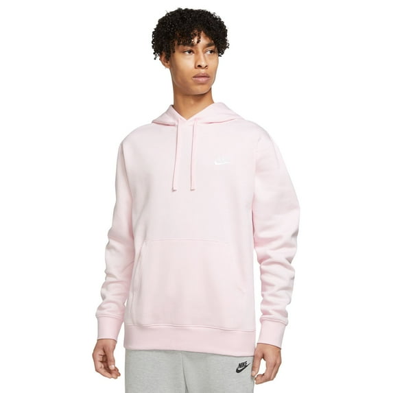 Men's Nike Sportswear Club Fleece Pullover Hoodie Color: Pink Foam Size: M