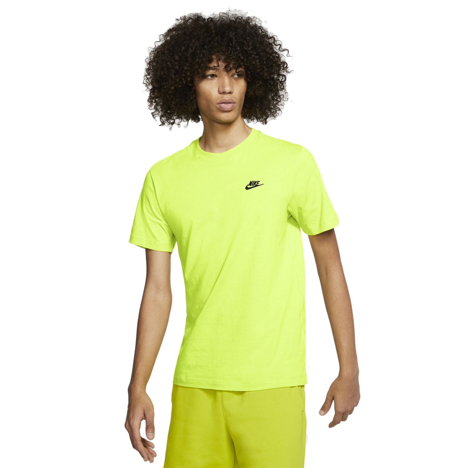 Men's Nike Sportswear Club Tee Color: Lemon Twist Size: M