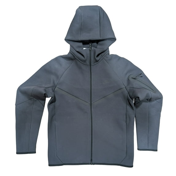 Men's Nike Sportswear Dark Grey/Black Tech Fleece Full-Zip Hoodie - L
