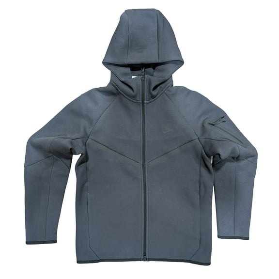 Men's Nike Sportswear Dark Grey/Black Tech Fleece Full-Zip Hoodie - S
