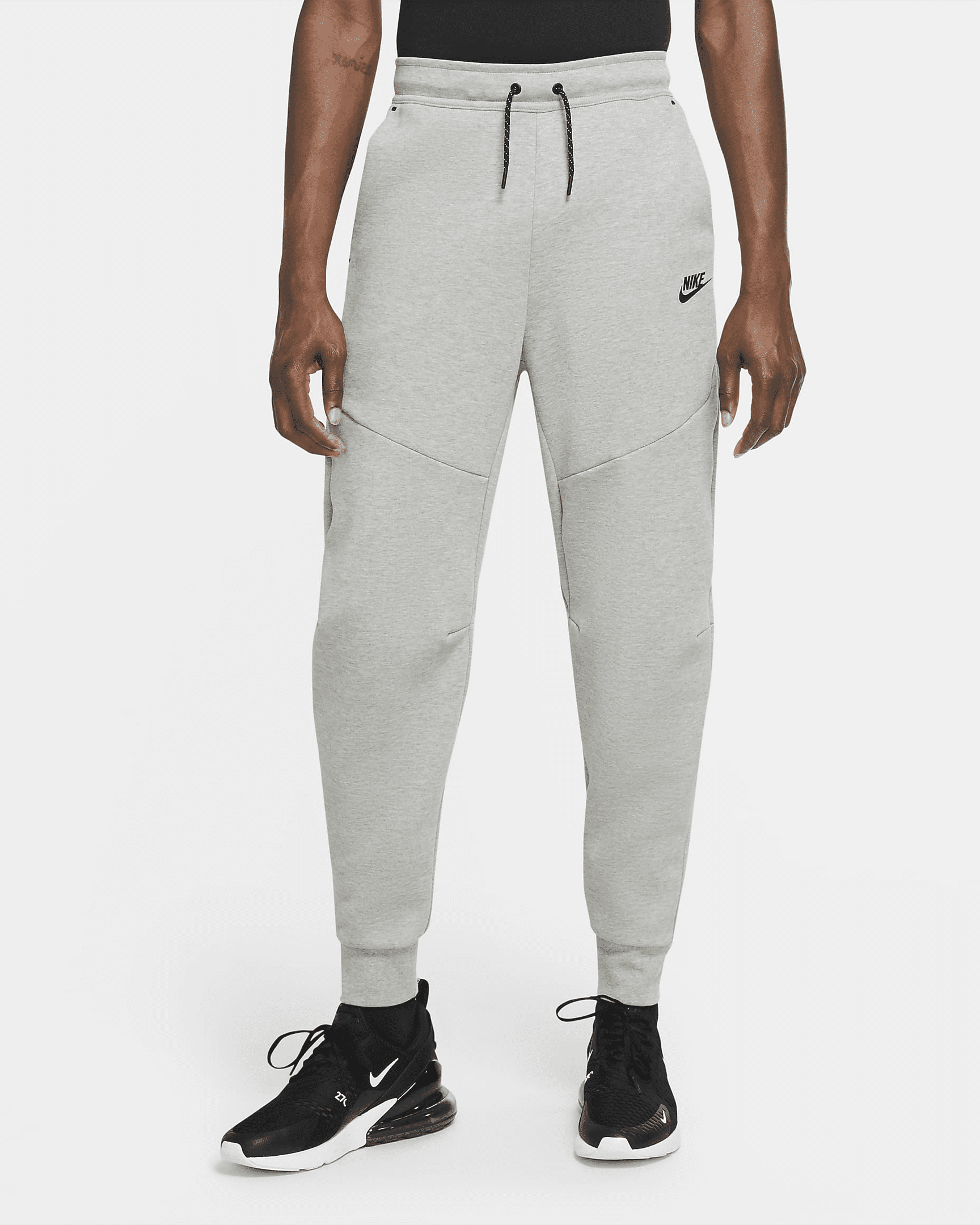 Men's Nike Sportswear Dark Grey Heather/Black Tech Fleece Jogger ...