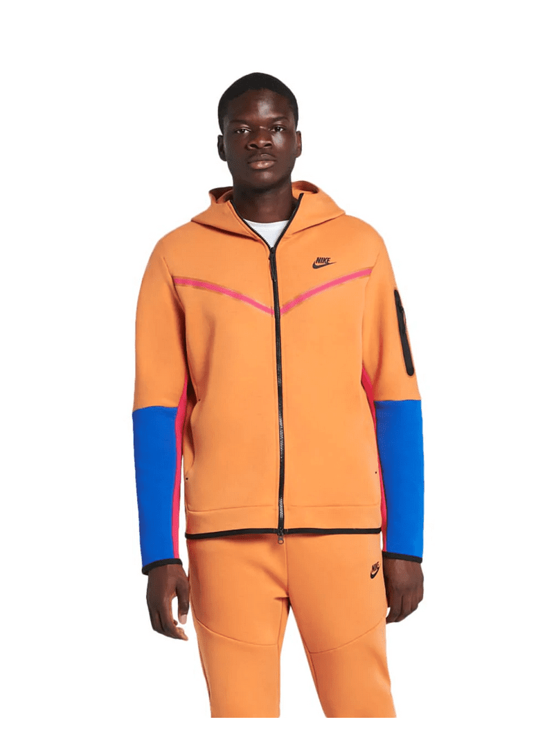 Men's Nike Sportswear Tech Fleece Full-Zip Hoodie, Hot Curry/Pink