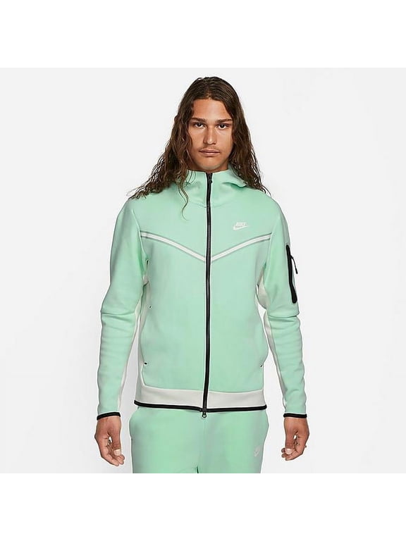 Men's Nike Sportswear Mint Foam/Sail/Black Tech Fleece Full-Zip Hoodie (CU4489 379) - 2XL