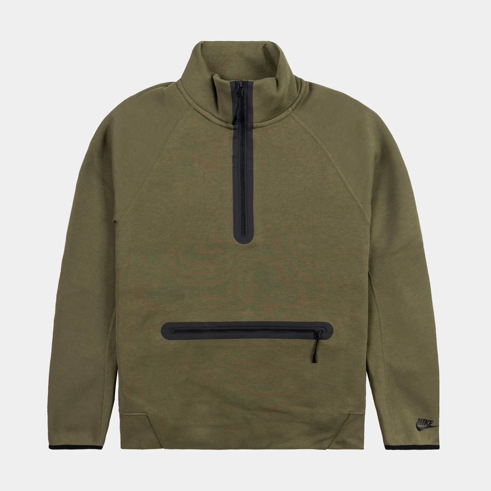 khaki green nike half zip