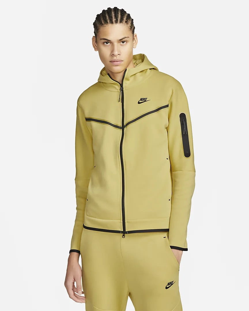 Men's Nike Sportswear Phantom/Black Tech Fleece Full-Zip Hoodie
