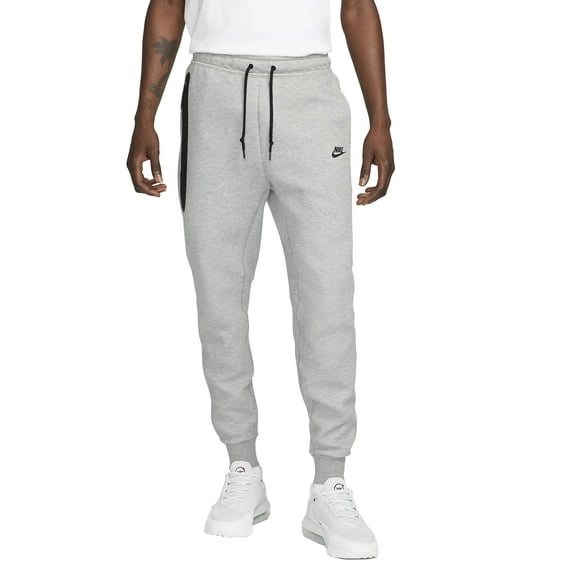 Men's Nike Sportswear Tech Dark Grey Heather/Black Fleece Joggers - L