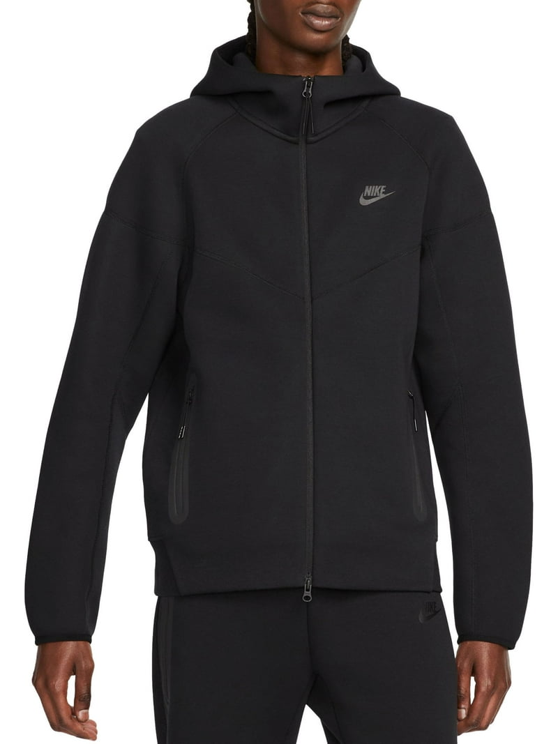 Men's Nike Sportswear Tech Fleece Black Windrunner Full Zip Hoodie