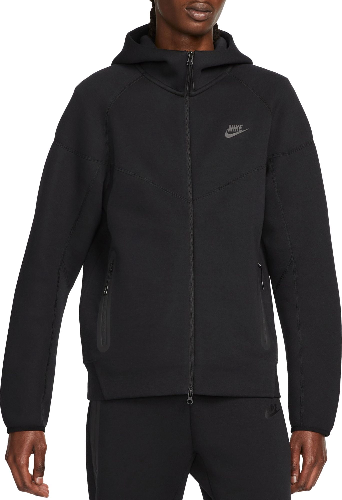 Men s Nike Sportswear Tech Fleece Black Windrunner Full Zip Hoodie M 