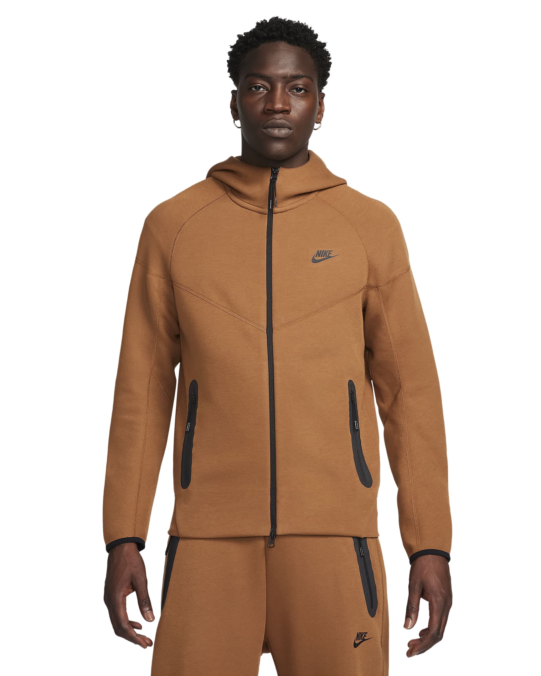 Men's Nike Sportswear Tech Fleece Light British Tan/Blk Men's Nike Sportswear Tech Fleece Light British Tan/Blk