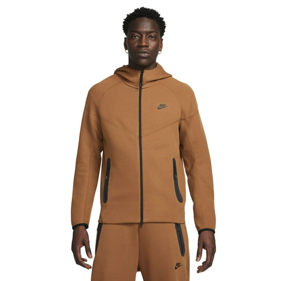 Men's Nike Sportswear Tech Fleece Lght British Tn/Bk Wndrunner FZ Hoodie - L