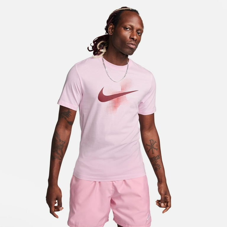 Short Sleeve Mens Pink Nike Shirt Mens Pink Nike Dri Fit Shirt Hot