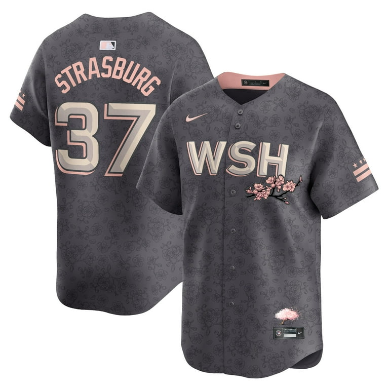 Men s Nike Stephen Strasburg Charcoal Washington Nationals City Connect Limited Player Jersey Walmart