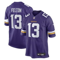 Men's Nike Tai Felton Purple Minnesota Vikings Team Game Jersey